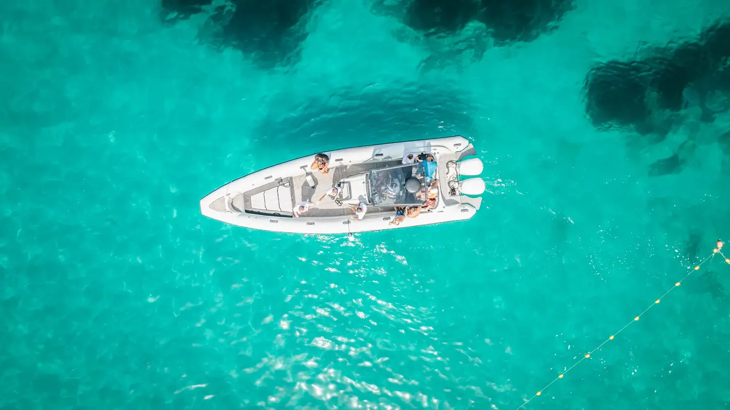 Clear shallow water — stop on the Hidden Coves Group boat tour from Saranda
